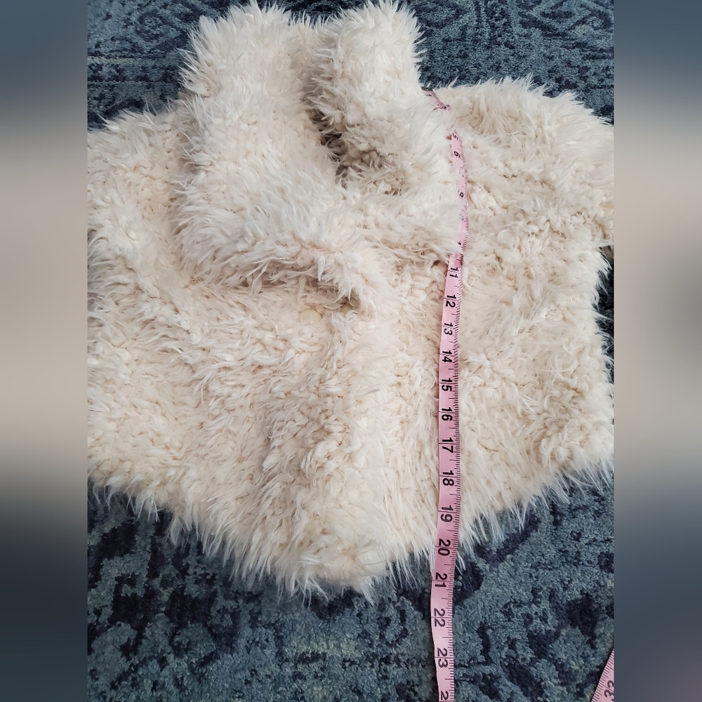 Decree Faux Fur Long Sleeve Cream Jacket - Picture 9 of 12